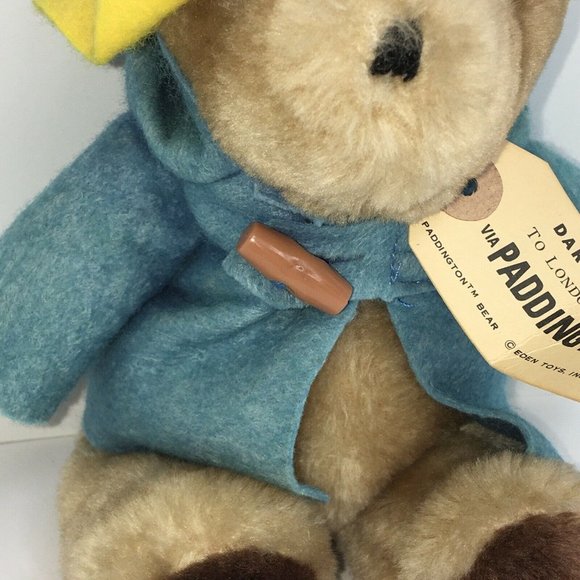 Paddington Bear Plush Darkest Peru To London England 11" Eden Toys Vintage 1975 - Picture 11 of 12